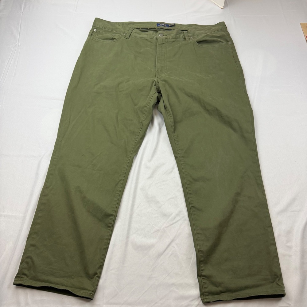 Polo Ralph Lauren Pants Mens 44B/30 Green Classic Fit Cotton Stretch Trousers